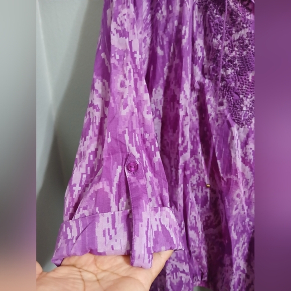 Lane BRYANT Women's Purple Blouse - Picture 4 of 10